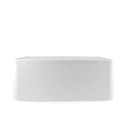 Scatola termica bianca rettangolare 50 x 30 x 22 cm per asporto alimenti