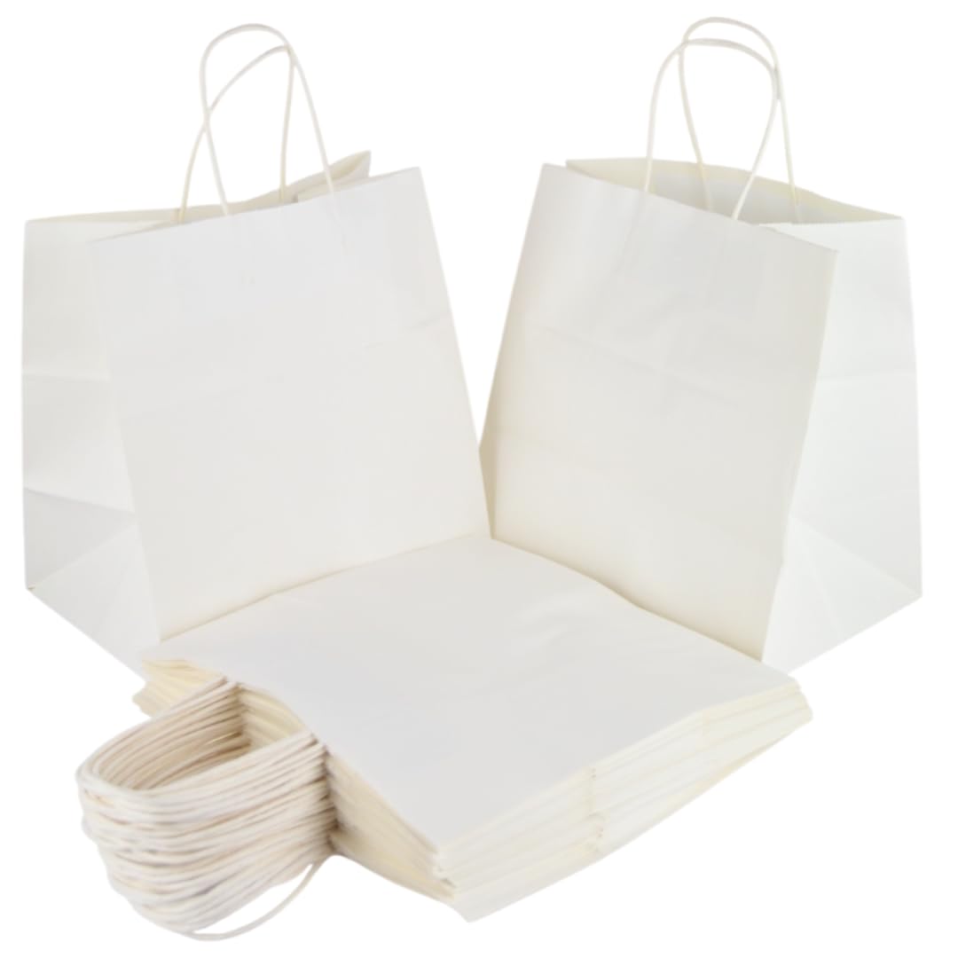 25 bolsas de papel blanco neutro de 100 g/m²