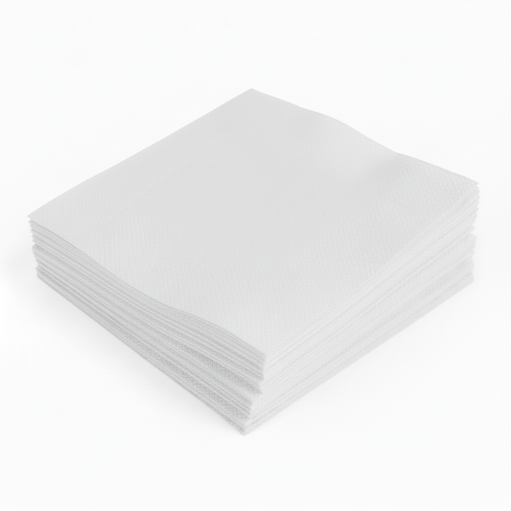 Pz 100 tovaglioli bianchi 40x40 in carta a secco per ristoranti, cocktail bar, aperitivi e feste