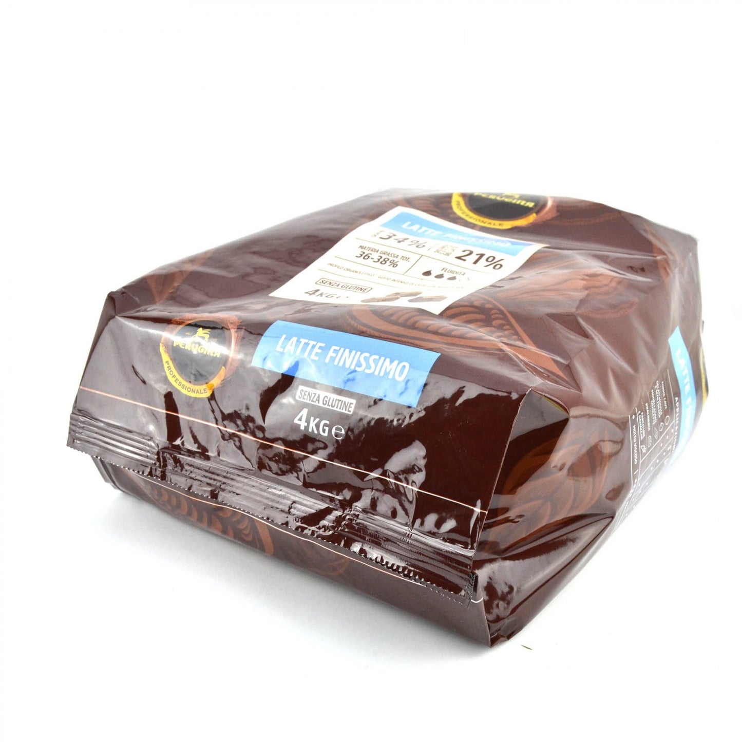 kg 4 cioccolato al latte finissimo senza glutine gusto intenso di latte con note di mou cacao min. 34%