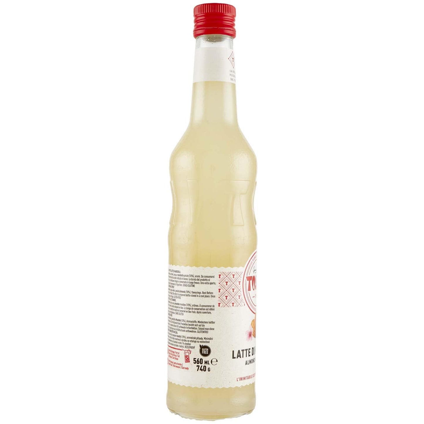 GR 740 SCIROPPO LATTE DI MANDORLA TOSCHI PER GRANITE E COCKTAIL IN BOTTIGLIA PER GELATERIE PASTICCERIE E BAR
