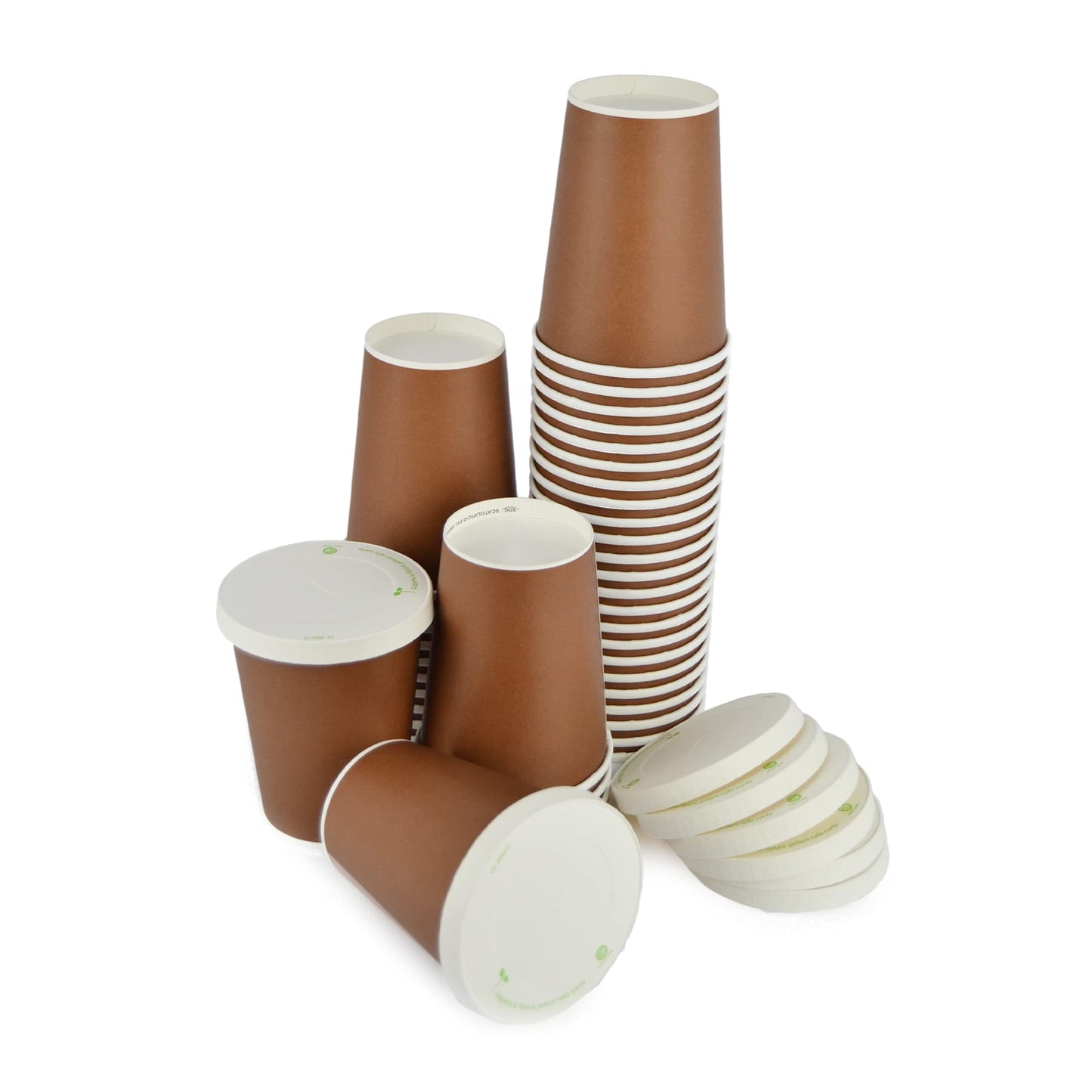 Pz 100 bicchiere 8 oz in carta marroni 250ml per cappuccino, cioccolata calda