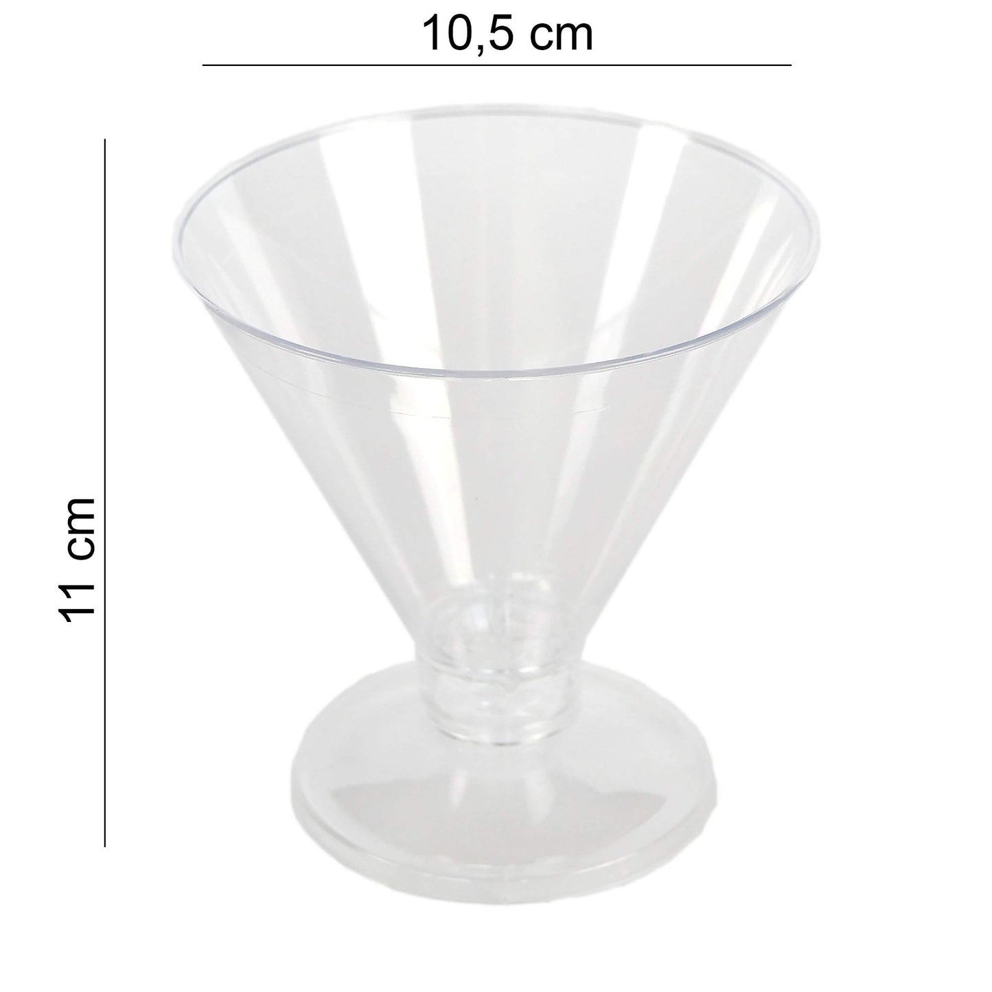 PZ 96 Coupe élégante MALIBU de 10,5 cm : parfaite pour servir yaourts, glaces et salades de fruits