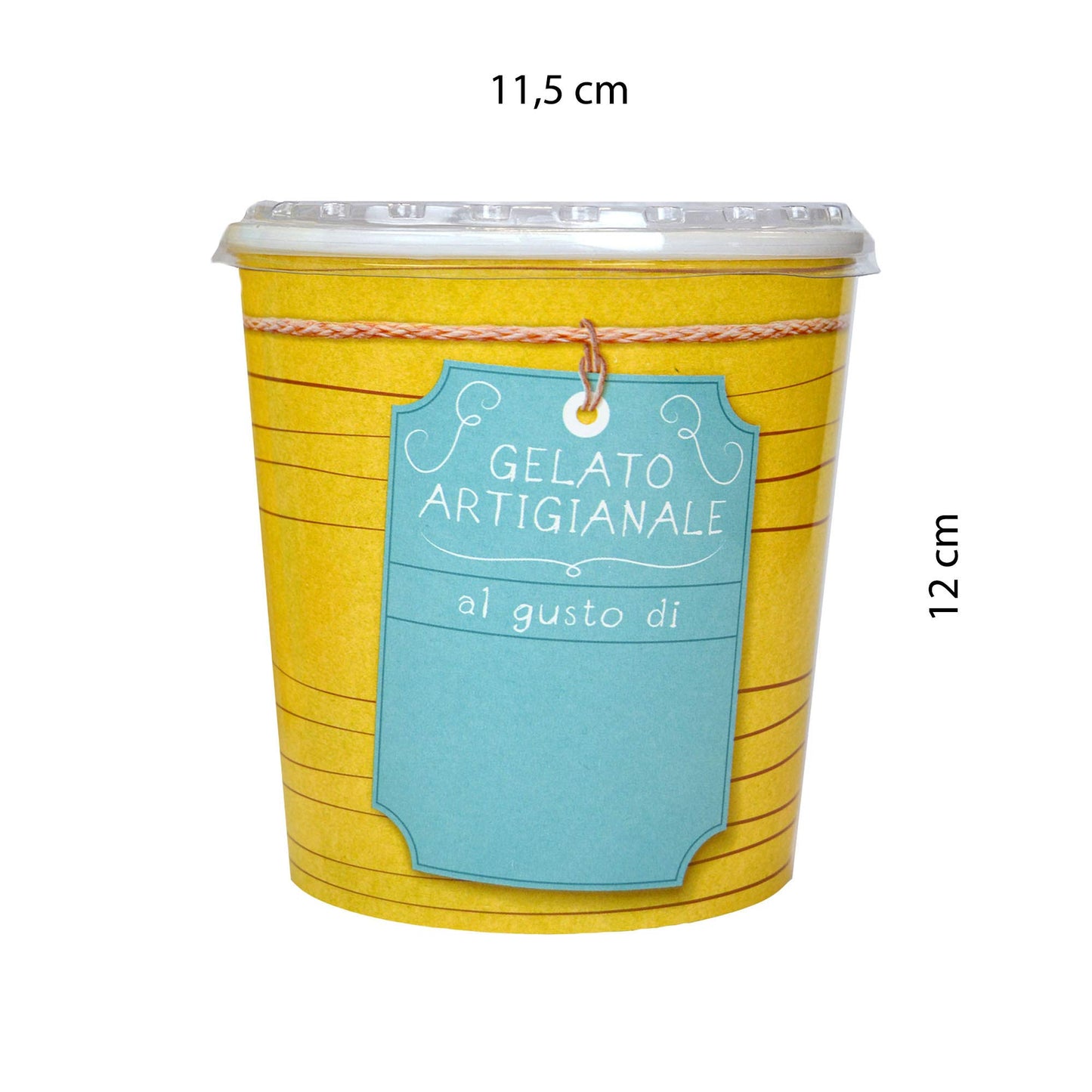 Pz 25 contenitore per gelato barattolo da 1000 cc con coperchio