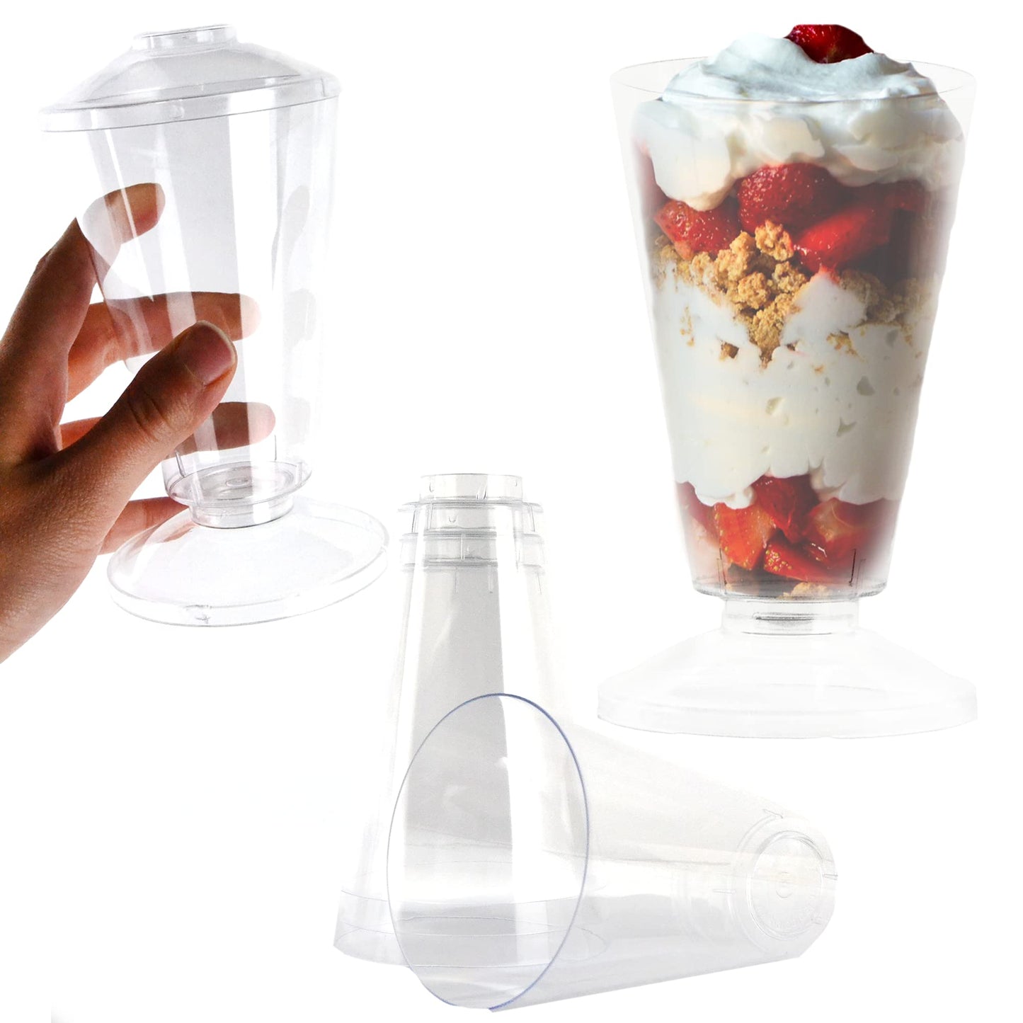 PZ 100 Vaso de yogur, helado y ensalada de frutas con base
