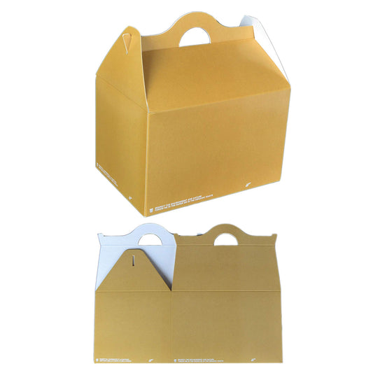 Pz 25 Box- BORSA in carta kraft marrone per asporto di alimenti come fritture miste, panini, hamburger, pollo fritto
