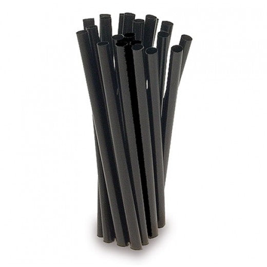 250 pailles PLA avec cuillère BIO-ECO 21 cm (6 mm de diamètre) pour cocktails, granités, jus et smoothies