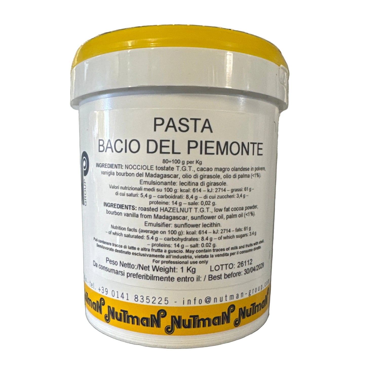 Nutman Kg 1 pasta BACIO DEL PIEMONTE