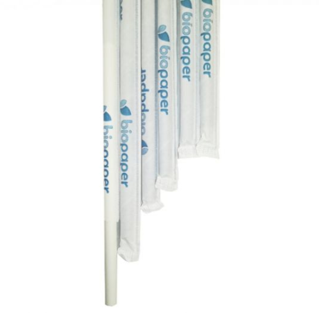 300 pailles en papier de 20 cm pour granita, frappé, smoothie, cocktail et jus de fruits