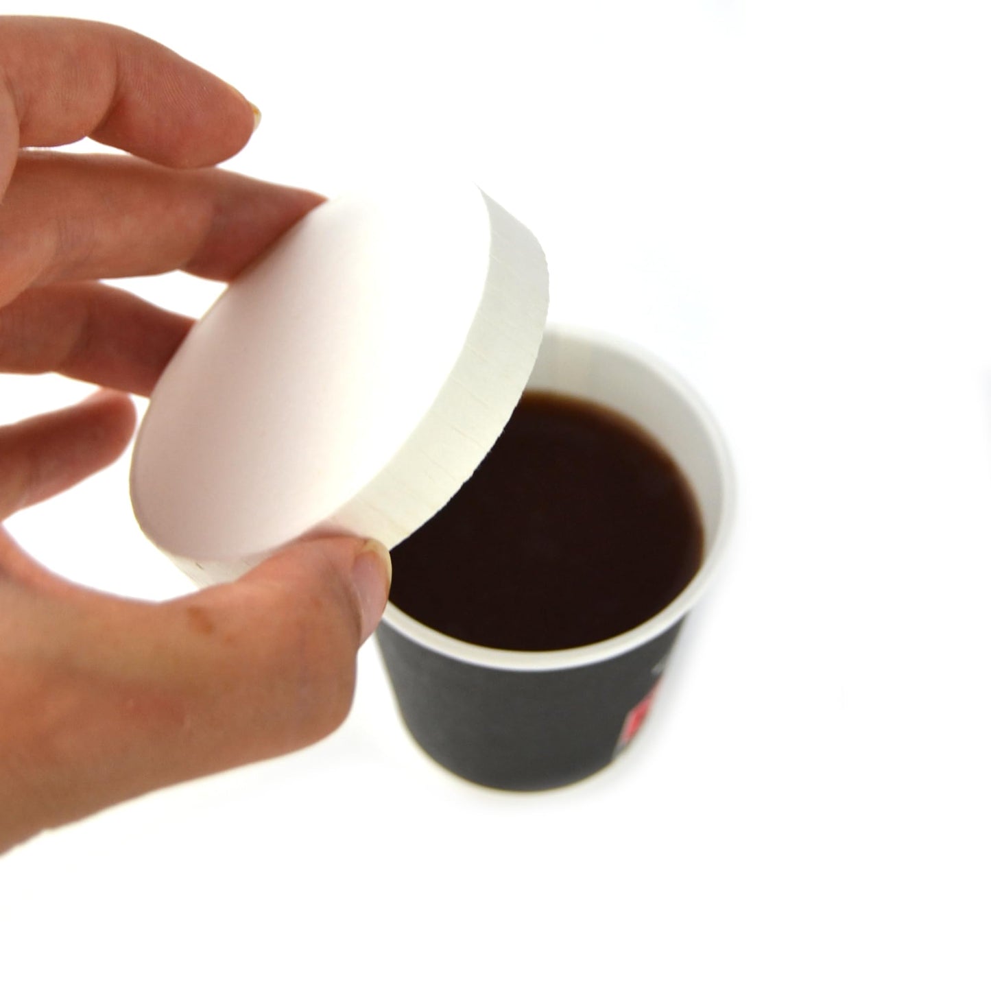 100 vasos de café de papel con tapa