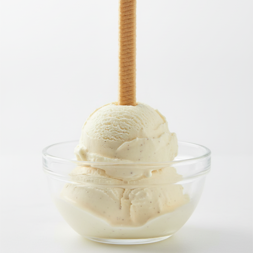 Oblea de helado rectangular plana y larga