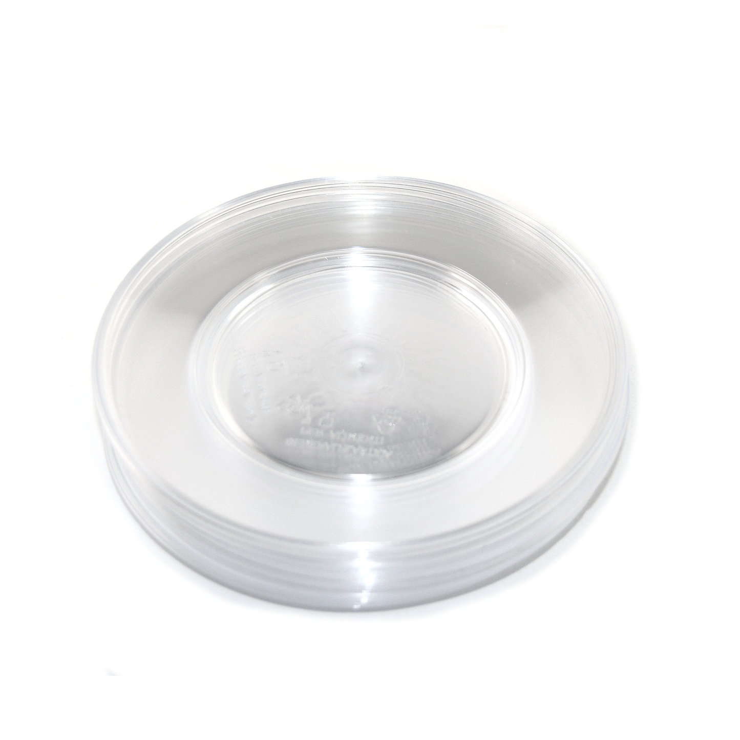 60 platillos transparentes reutilizables de 17 cm de diámetro para aperitivos, para postre