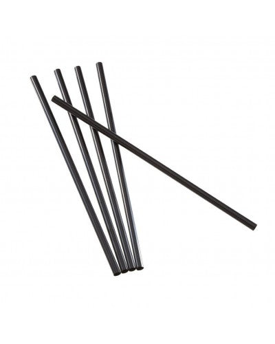 250 pajitas de PLA con cuchara BIO-ECO de 21 cm (8 mm de diámetro) para cócteles, granizados, zumos y batidos