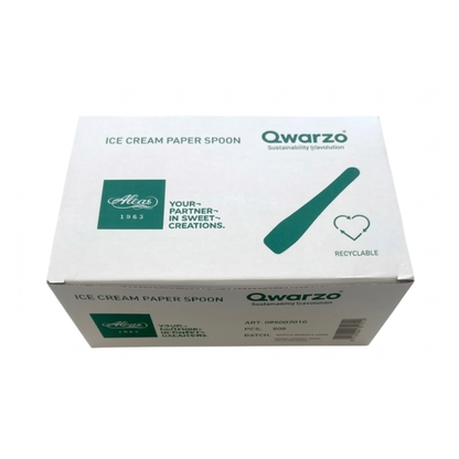 Pz 500 cucchiai paletta in carta 9,5 cm bianchi per gelato e yogurt