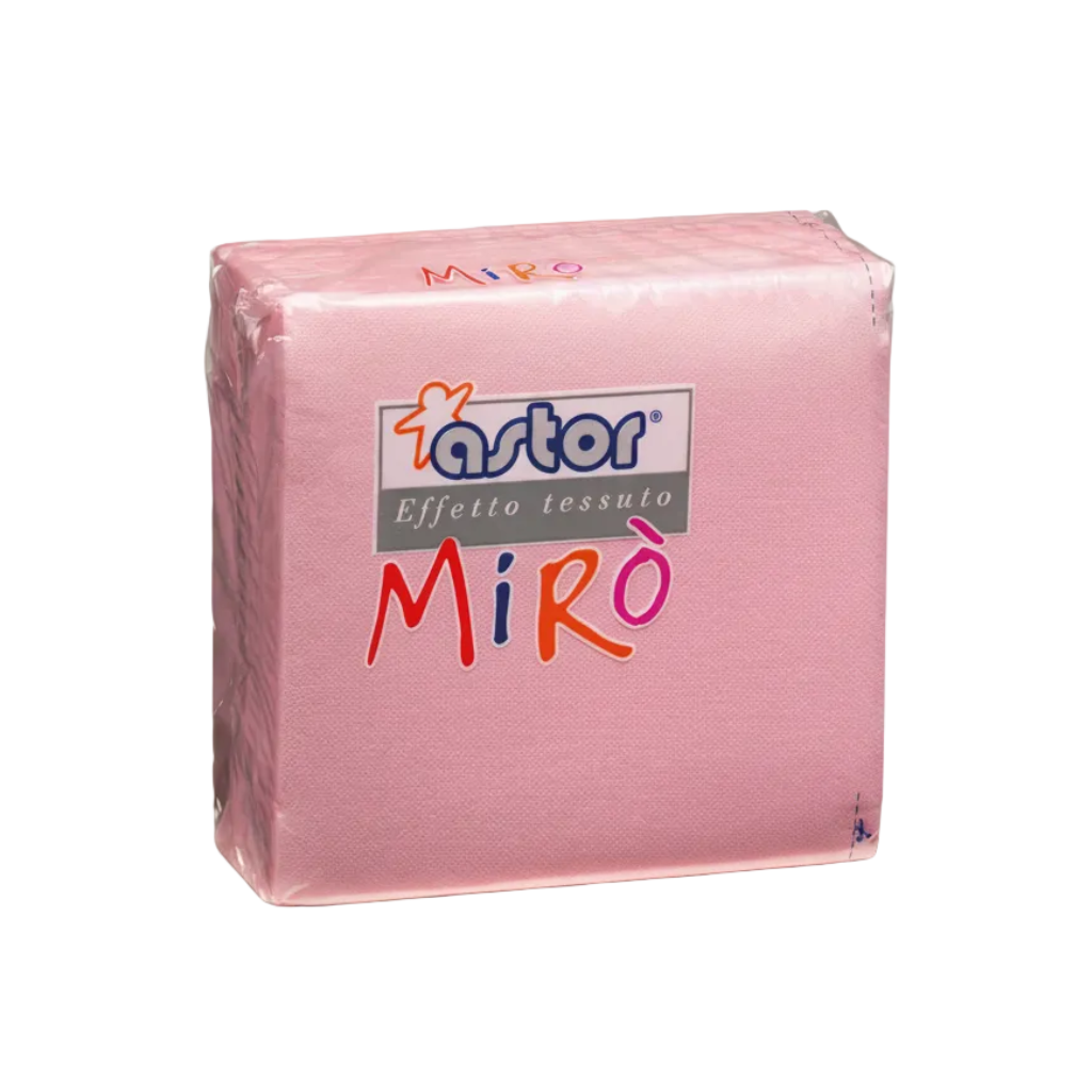 Pz 200 tovaglioli 38 x 38 MIRO' rosa per feste, catering, eventi e cene