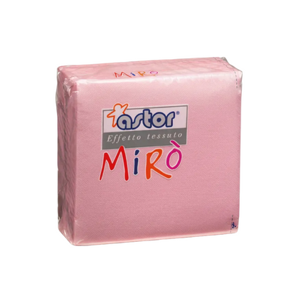 Pz 200 tovaglioli 38 x 38 MIRO' rosa per feste, catering, eventi e cene
