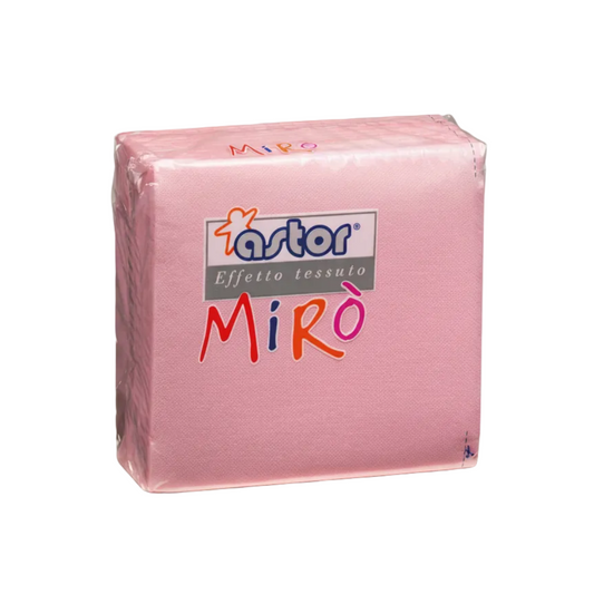 Pz 200 tovaglioli 38 x 38 MIRO' rosa per feste, catering, eventi e cene