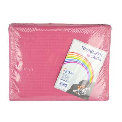 Pz 200 tovaglietta in carta viola martellata monouso per pub, osterie e fast food