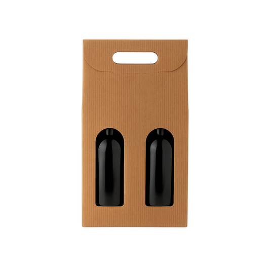 Scatola porta bottiglia (2 bottiglie) borsa in cartone ondulato box for bottles