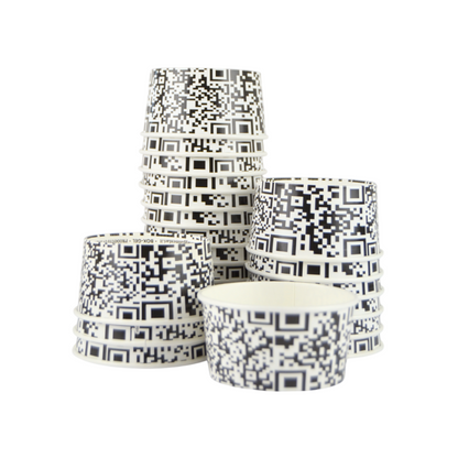 200 gobelets à glace en papier compostables et biodégradables de 160 cc