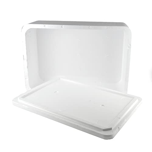 Scatola termica bianca rettangolare 50 x 30 x 22 cm per asporto alimenti