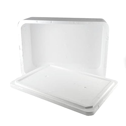 Scatola termica bianca rettangolare 50 x 30 x 22 cm per asporto alimenti