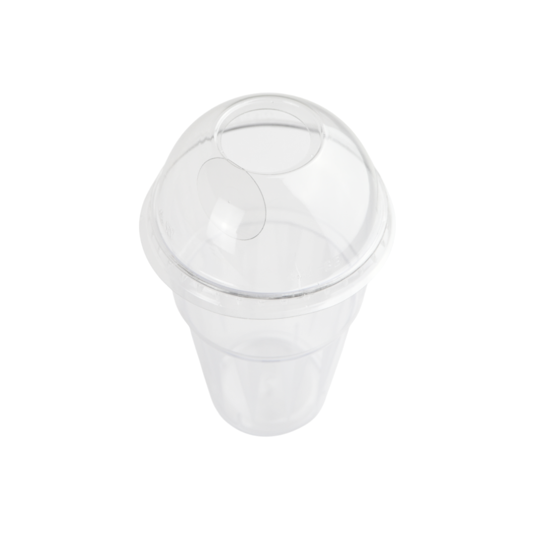 50 vasos para batidos de 500 cc, de satén suave y opaco, con tapas perforadas