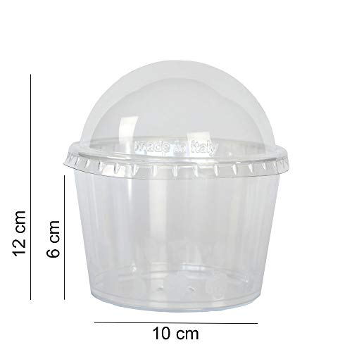 PZ 50 gobelets en plastique transparent cc 400 + couvercle