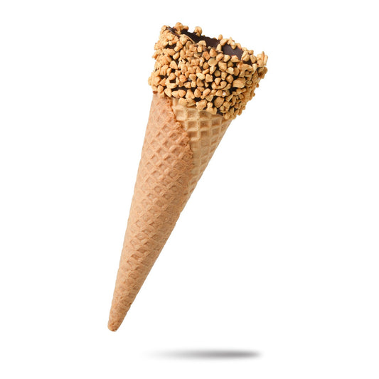 PZ 170 Cono per gelato cialda per gelato arrotolata ricoperto di granella alla nocciola