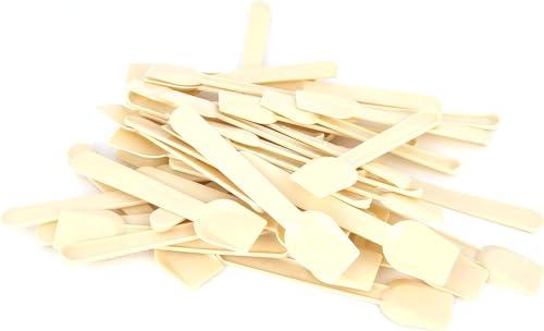 pz 500 palette compostabili beige cm 10 palette per gelato, yogurt e semifreddi spoon cucchiai
