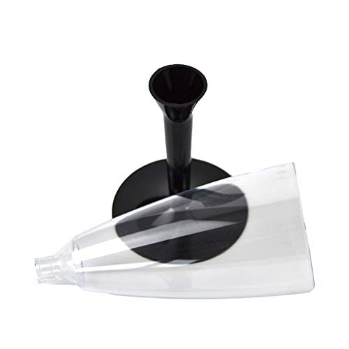 COMBO 50 flûtes + 50 verres à vin/eau à composer base noire idéal pour fêtes, événements, fêtes et apéritifs