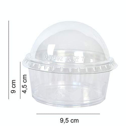 PZ 50 gobelets en plastique transparent 200cc + couvercle