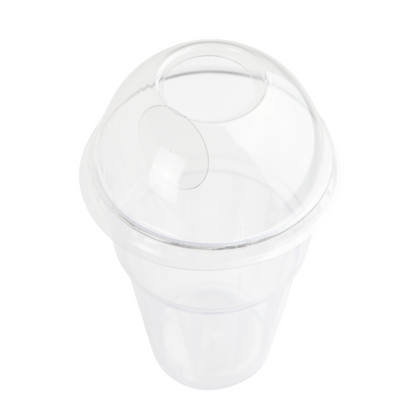 50 vasos para batidos de 500 cc, de satén suave y opaco, con tapas perforadas