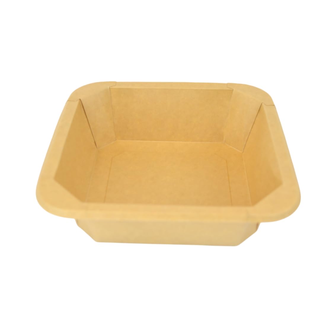Pz 50 Box SQUARE-BOWL per asporto di alimenti come fritture di pesce, verdure, pasta, riso e pollo
