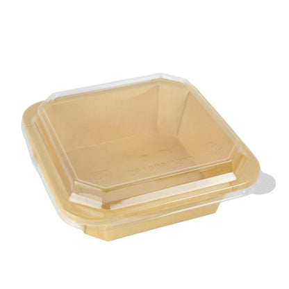 Pz 50 Box SQUARE-BOWL per asporto di alimenti come fritture di pesce, verdure, pasta, riso e pollo