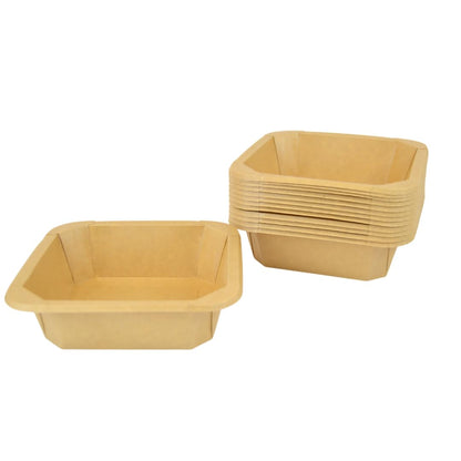 Pz 50 Box SQUARE-BOWL per asporto di alimenti come fritture di pesce, verdure, pasta, riso e pollo