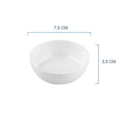 50 piezas de bol blanco para aperitivos, aperitivos y fiestas