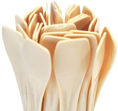 250 uds. Paletas compostables envueltas individualmente en color beige, longitud 9 cm