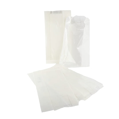 100 sachets en papier sulfurisé avec fenêtre pour pâtisseries, bars, restauration rapide