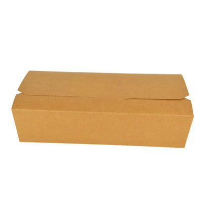 Pz 40 Box in carta kraft marrone per asporto di alimenti come fritture di pesce, verdure, pasta, riso e pollo