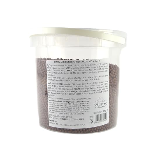 1 kg de mini cereales recubiertos de chocolate con leche para decorar postres, tartas y galletas