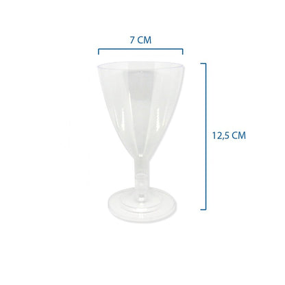 50 verres à vin cc 180 verres à apéritif à base transparente apericena