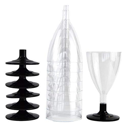 50 copas de vino cc 180 base negra copas de aperitivo apericena