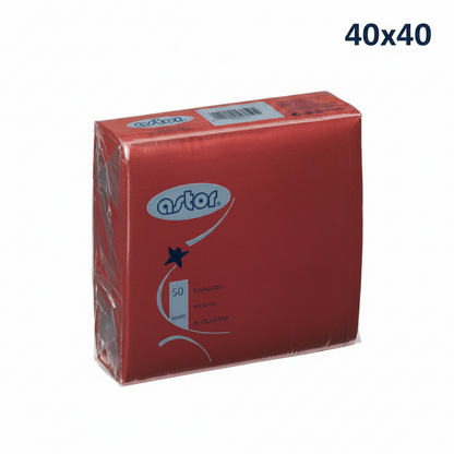 100 servilletas de 25x25 en celulosa morada pura de 2 capas para restaurantes, bares de copas, aperitivos y fiestas