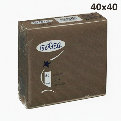 100 servilletas de 25x25 en celulosa morada pura de 2 capas para restaurantes, bares de copas, aperitivos y fiestas