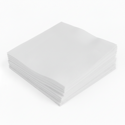 Pz 100 tovaglioli bianchi 40x40 in carta a secco per ristoranti, cocktail bar, aperitivi e feste