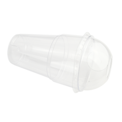 50 vasos para batidos de 500 cc, de satén suave y opaco, con tapas perforadas