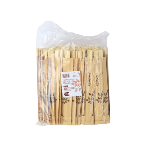 pz 100 bacchette in bambu 21 cm per sushi, sashimi, pesce per ristoranti con custodia in carta