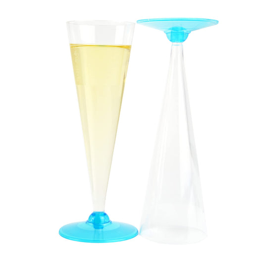 Pz 120 calici flute champagne prosecco base azzurra bicchieri aperitivo apericena