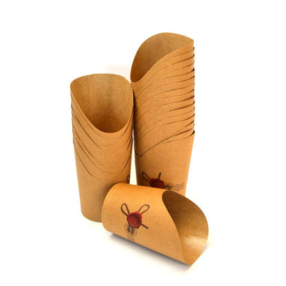 Pz 100 contenitore per alimenti avana asporto fritture miste, patatine, pesce fritto, olive